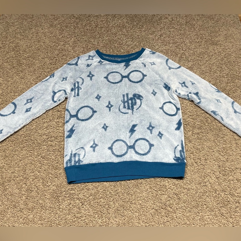 Harry Potter Wizarding World pullover lounge‎ fleece sweatshirt small sleepwear